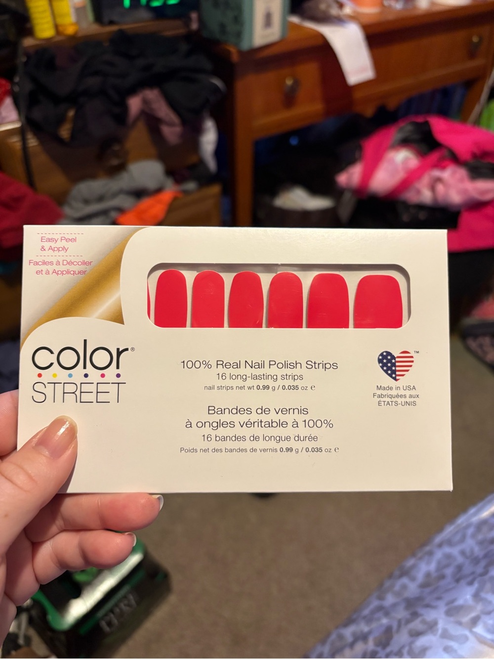 Color Street Dark Pink Nail Polish Strips